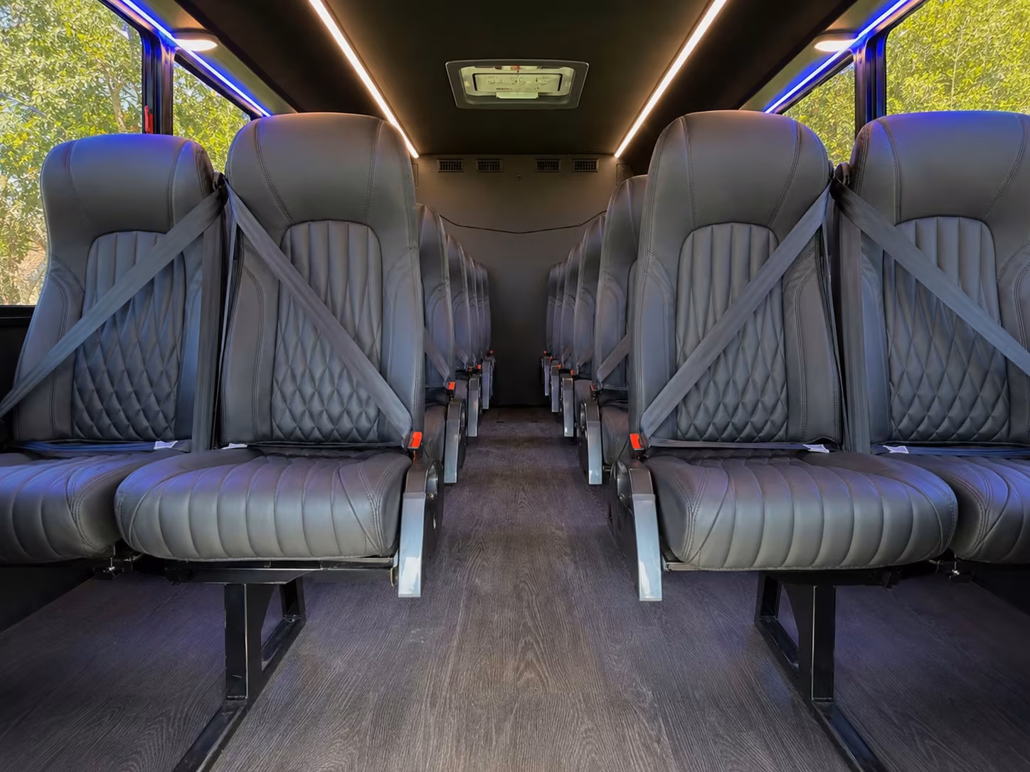 15 passenger minibus interior