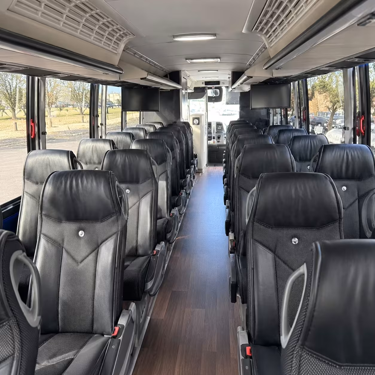 newark charter bus interior