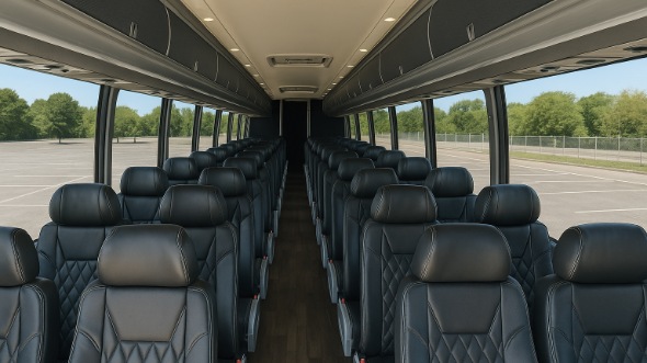 50 passenger charter bus interior newark
