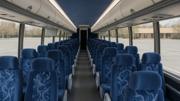 54 passenger charter bus interior newark