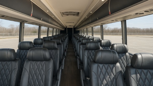 55 passenger charter bus interior newark