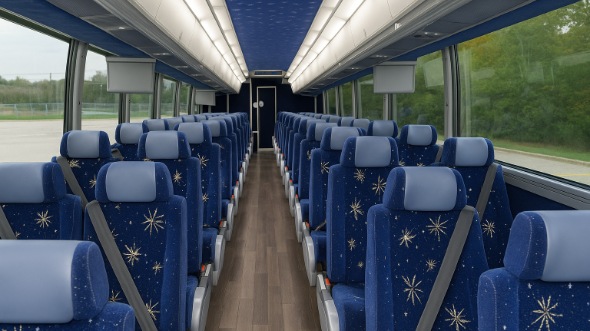 56 passenger charter bus interior newark