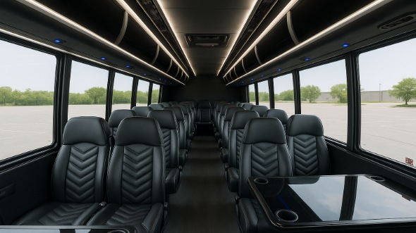 newark 15 passenger minibus inside